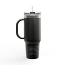 40oz Insulated Travel Mug — 'This Is Fine' Fire Dog Cartoon Design