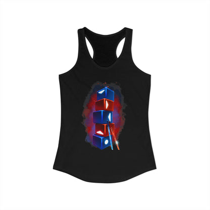 Beat Saber Cubes Racerback Tank, Women's Neon VR Rhythm Vest