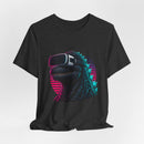 Synthwave Godzilla VR Tee, Retro Neon Dino Gamer Graphic Shirt