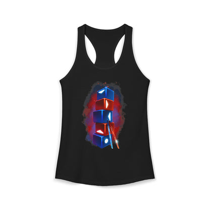 Beat Saber Cubes Racerback Tank, Women's Neon VR Rhythm Vest