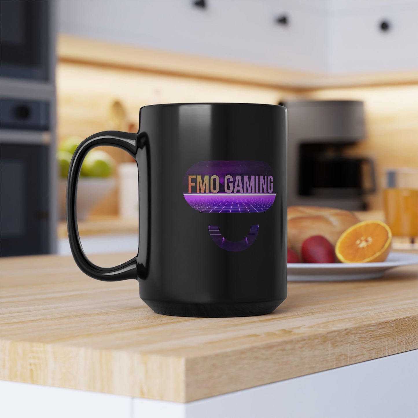 Retro Neon 'Good Morning' Black Coffee Mug — 11oz & 15oz