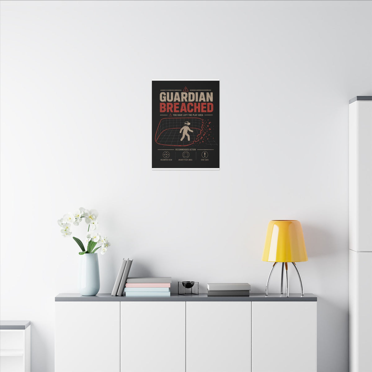 Guardian Breached Canvas Print, Funny Quest VR Play Area Wall Art