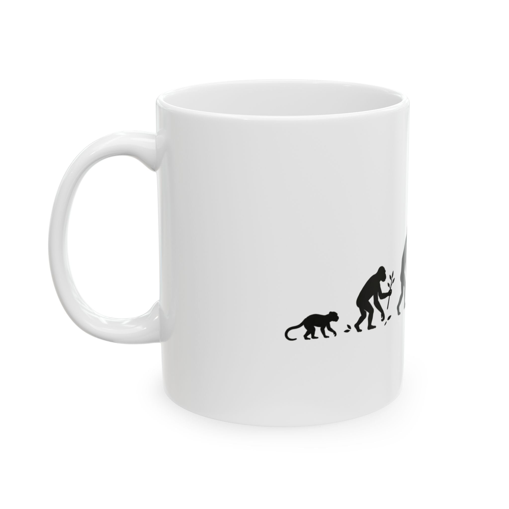 Evolution of VR Gamer 11oz Mug, Funny Ascent of Man Coffee Cup