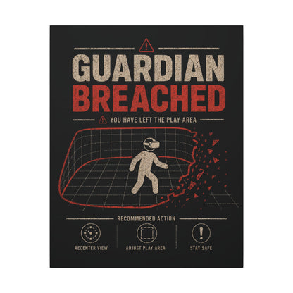Guardian Breached Canvas Print, Funny Quest VR Play Area Wall Art