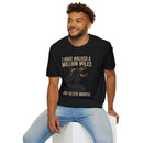 Funny Motivational Unisex Softstyle T-Shirt - "I Have Walked a Million Miles and Never Moved"