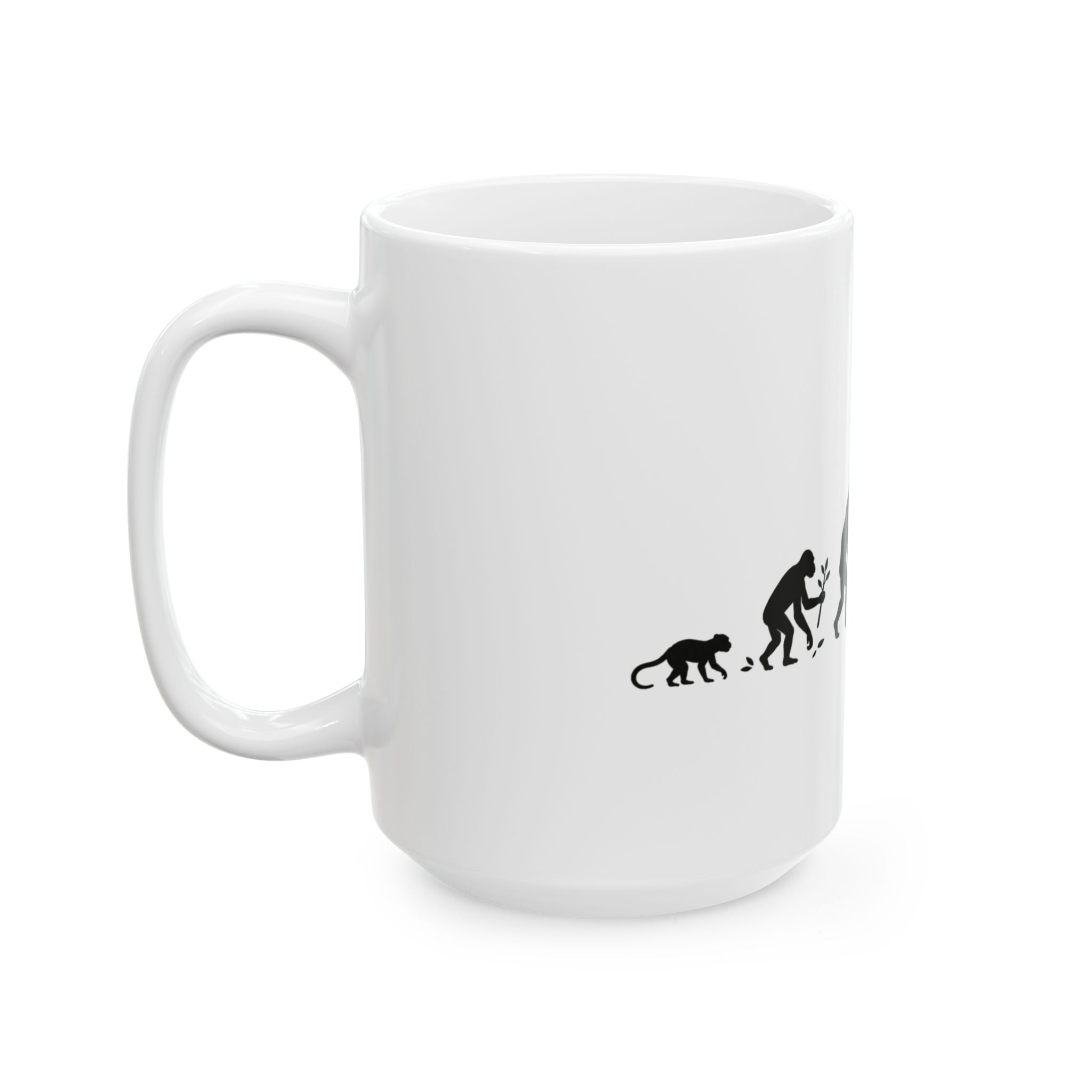 Evolution of VR Gamer 11oz Mug, Funny Ascent of Man Coffee Cup
