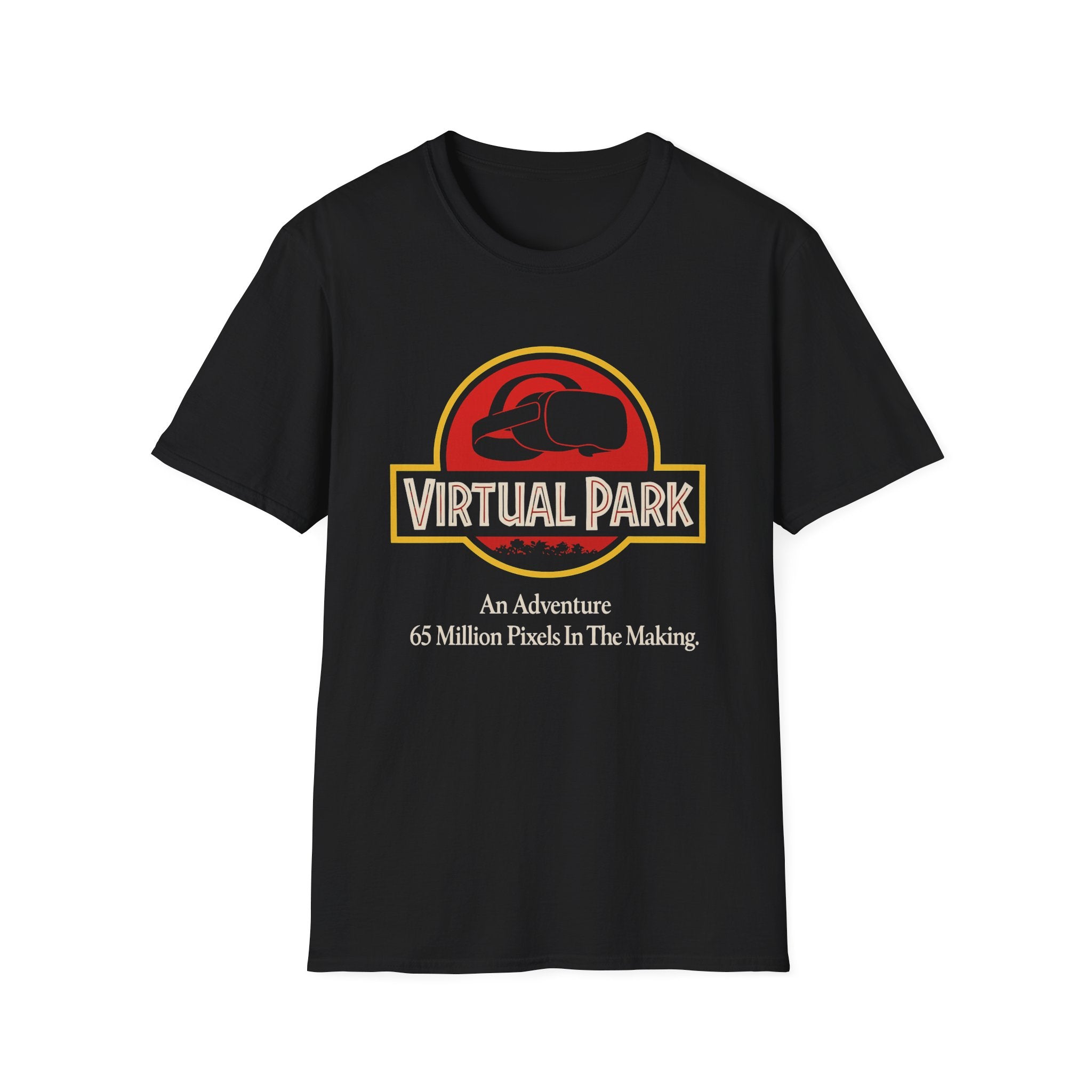 Virtual Park Adventure Unisex Softstyle T-Shirt - 65 Million Pixels Design