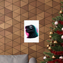 Synthwave Godzilla VR Poster, Retro Neon Kaiju Gamer Wall Art