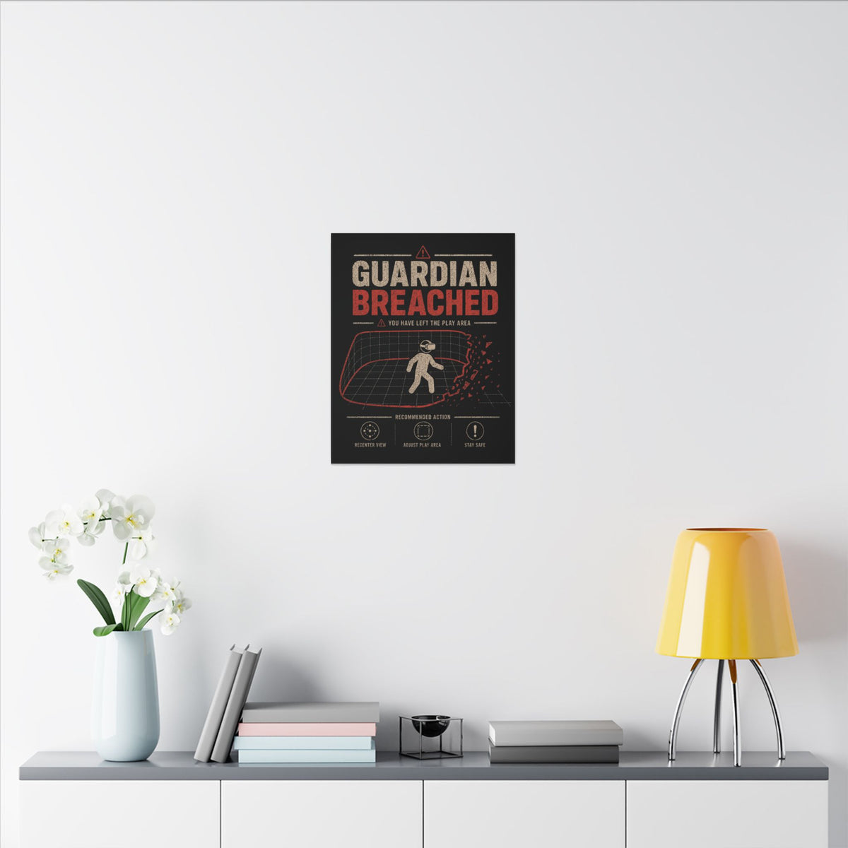 Guardian Breached Canvas Print, Funny Quest VR Play Area Wall Art