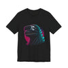 Synthwave Godzilla VR Tee, Retro Neon Dino Gamer Graphic Shirt