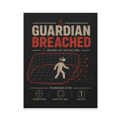 Guardian Breached Canvas Print, Funny Quest VR Play Area Wall Art