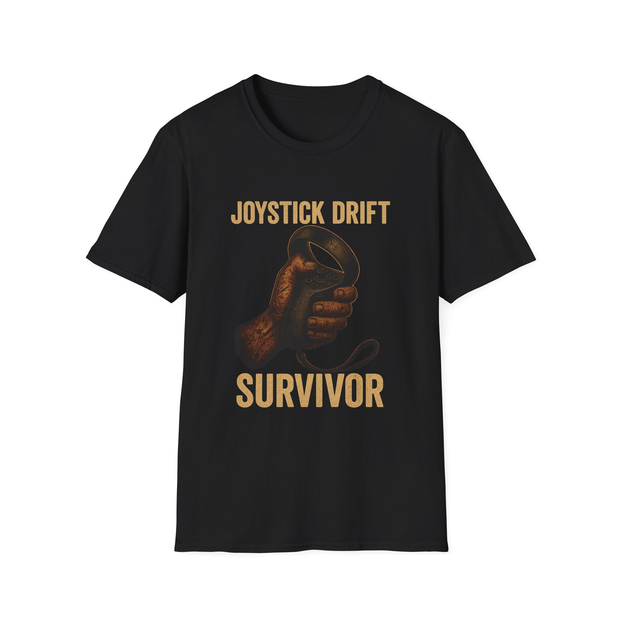 Joysticks Drift Survivor Unisex Softstyle T-Shirt - Perfect for Gamers