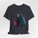 Synthwave Godzilla VR Tee, Retro Neon Dino Gamer Graphic Shirt