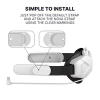 Nova Design Battery Head Strap for Meta Quest 2