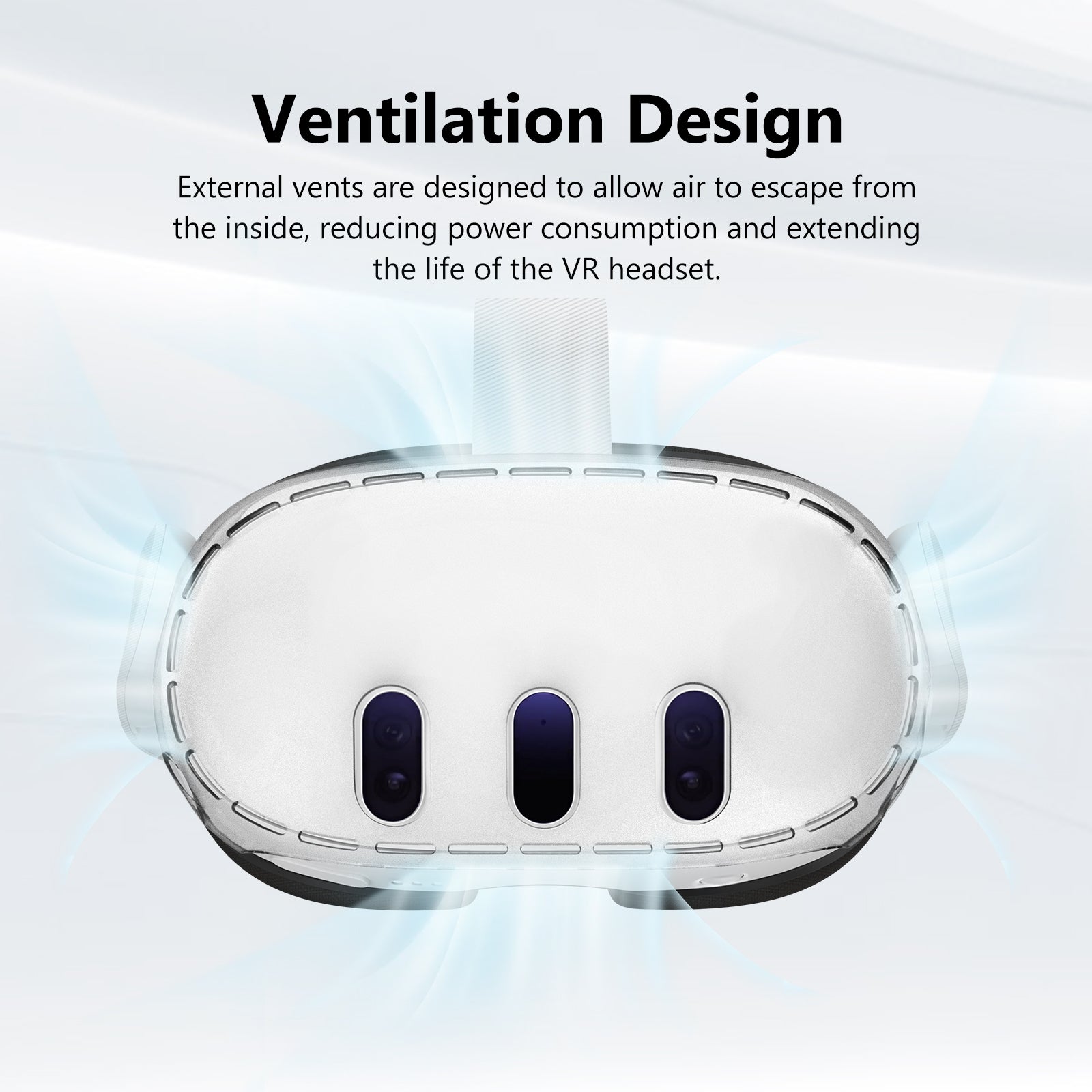 Nova Design Transparent VR Shell Protective Cover for Meta Quest 3