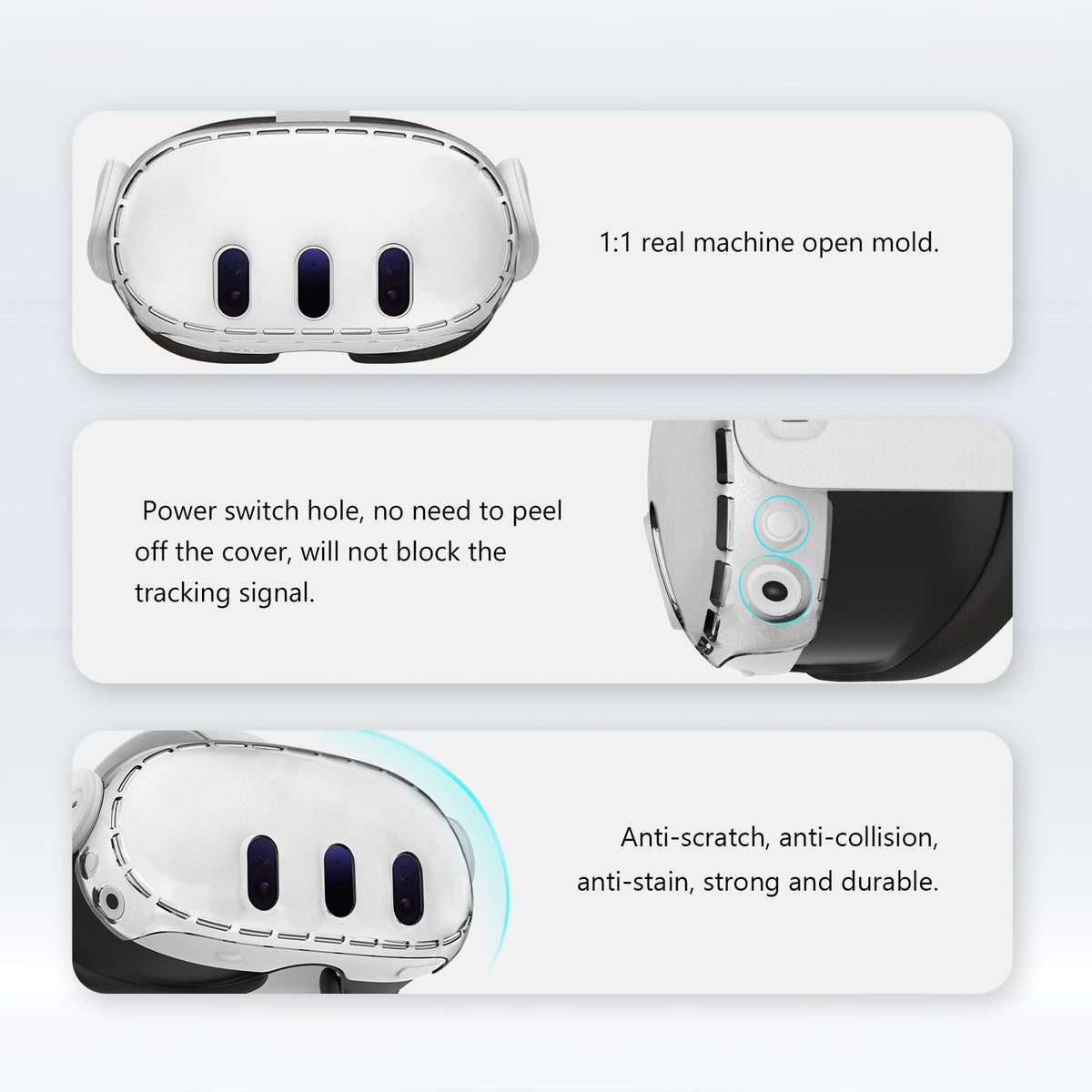 Nova Design Transparent VR Shell Protective Cover for Meta Quest 3