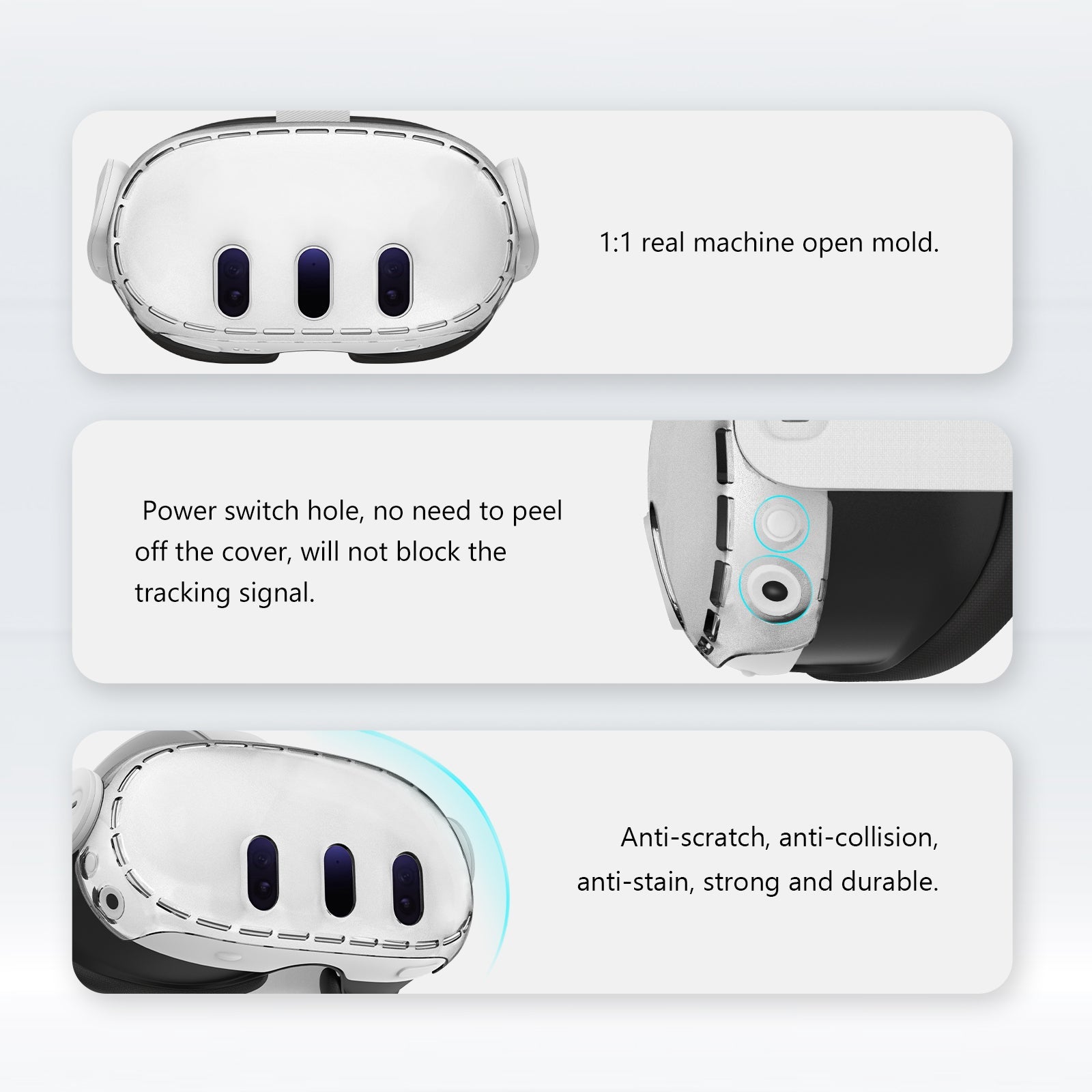 Nova Design Transparent VR Shell Protective Cover for Meta Quest 3