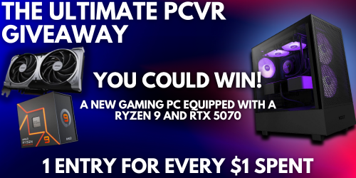 PCVR gaming PC giveaway banner