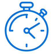 Turnaround time stopwatch icon