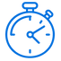Turnaround time stopwatch icon