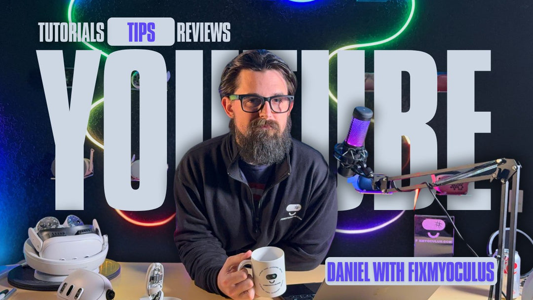 Daniel at the Fix My Oculus studio desk